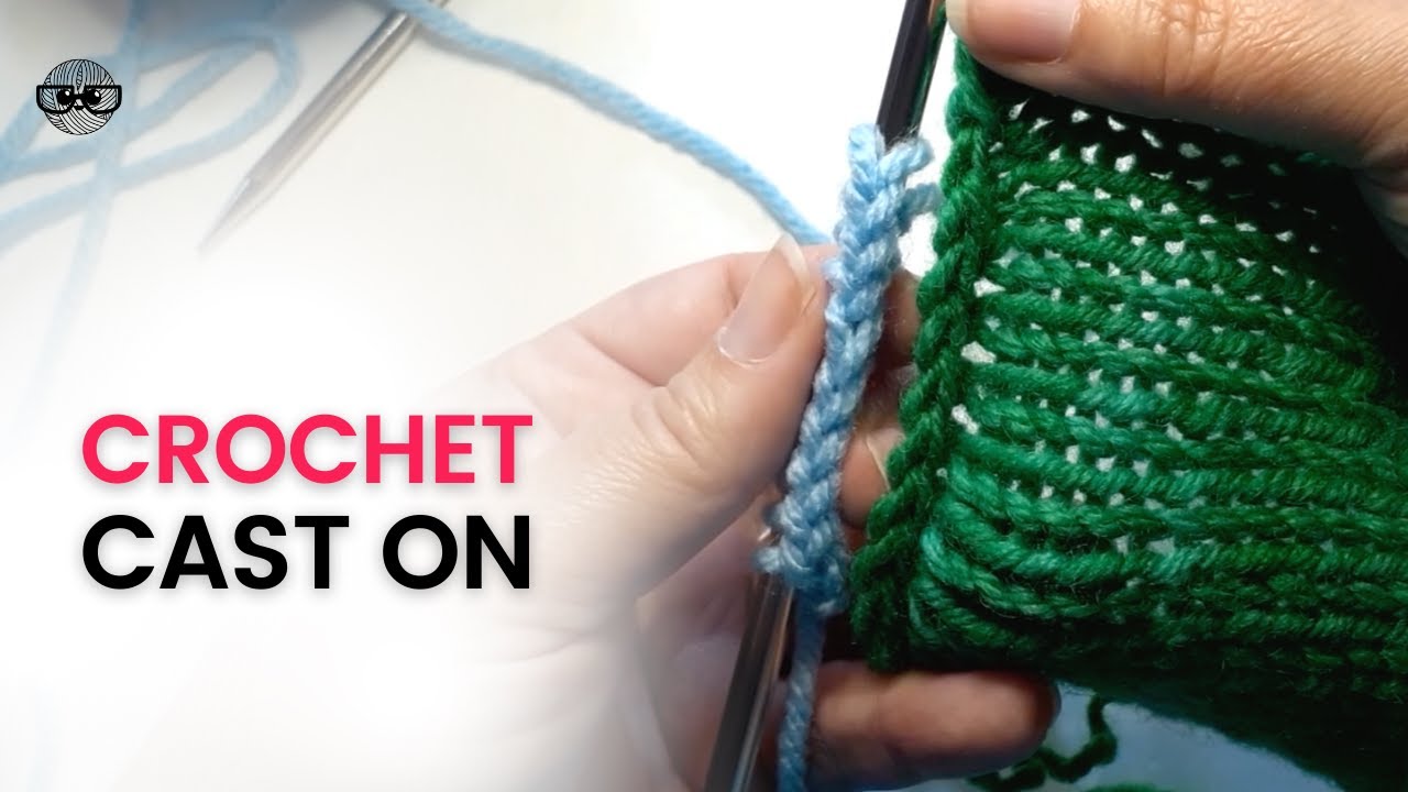 How to Cast on Knit Stitches with a Crochet Hook: Crochet Cast On (to match the basic knit bind off)