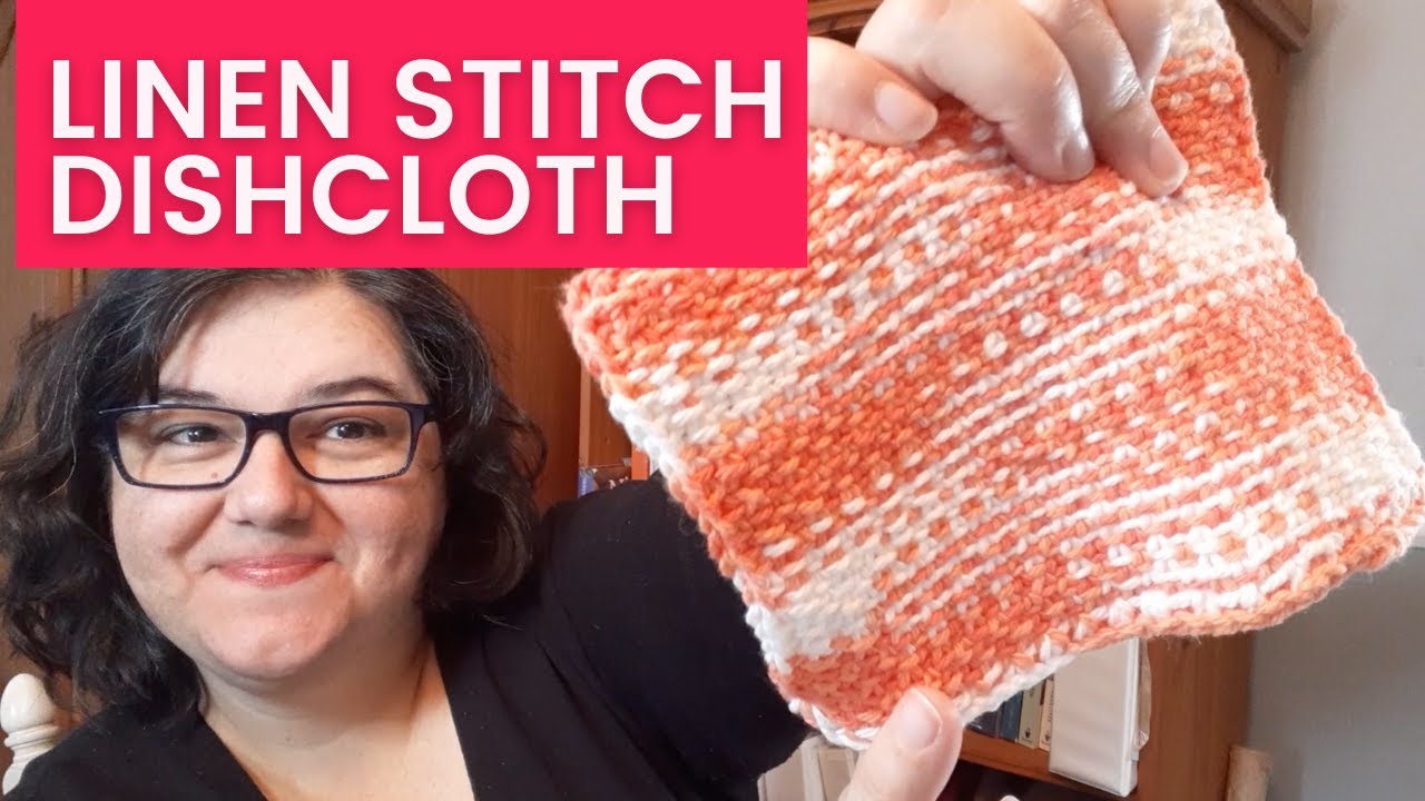 Linen Stitch Dishcloth Knitting Pattern