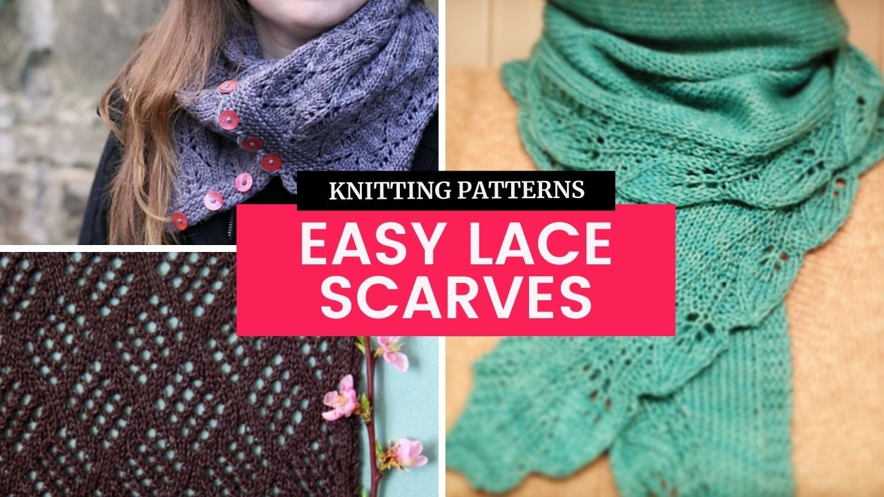 Lace scarf knitting PATTERN only in ENGLISH