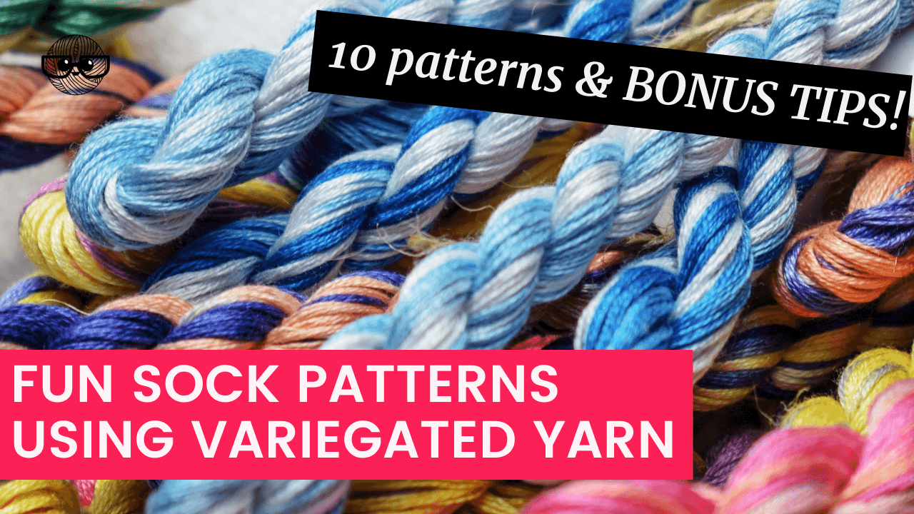 skeins of variegated yarn