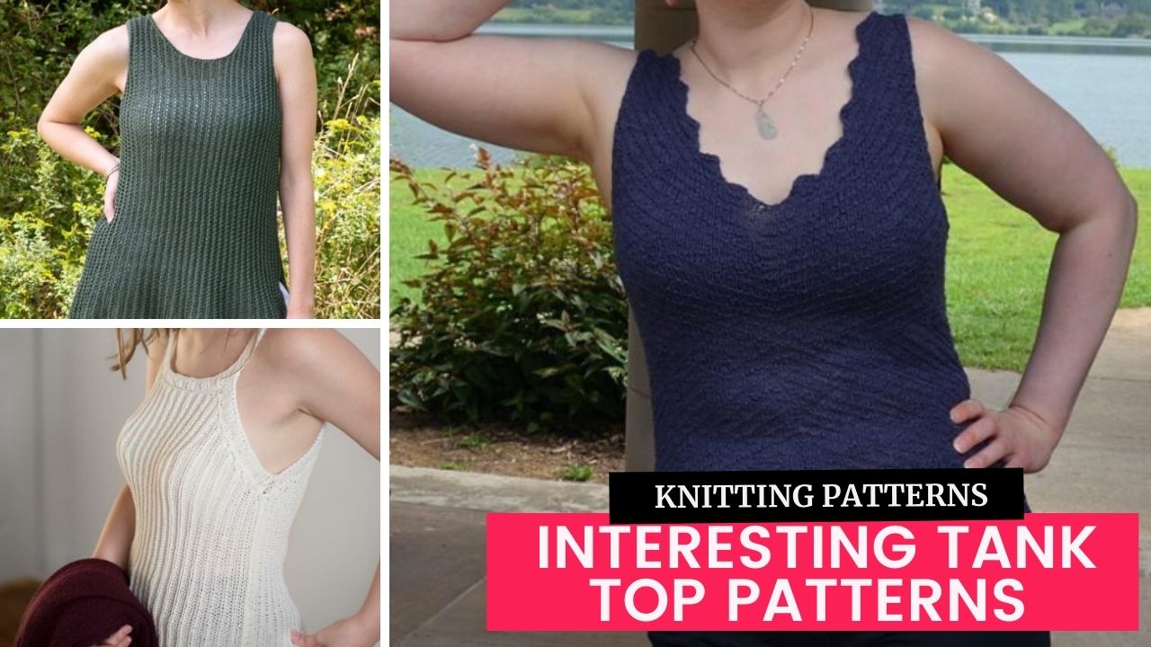 KNITTING PATTERN DIY Summer Cotton Tank Top, Women's Knit Top